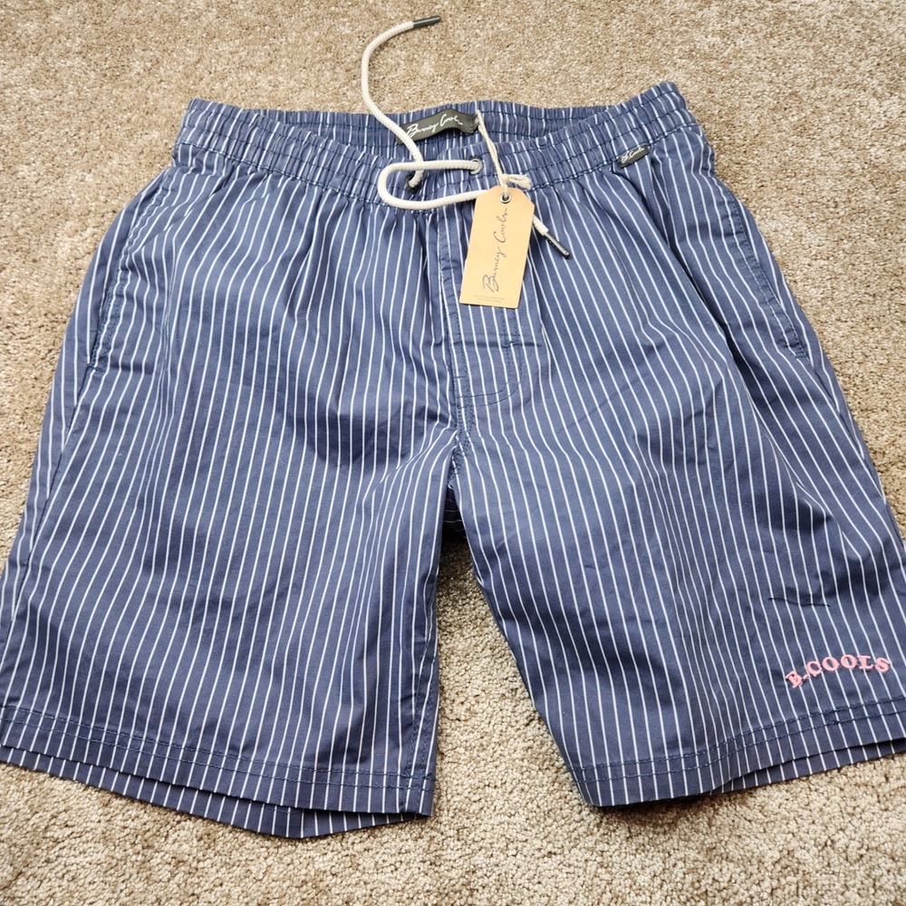 Barney Cools Amphibious Shorts Men 30 Navy Stripe Hybrid Boat Shorts New